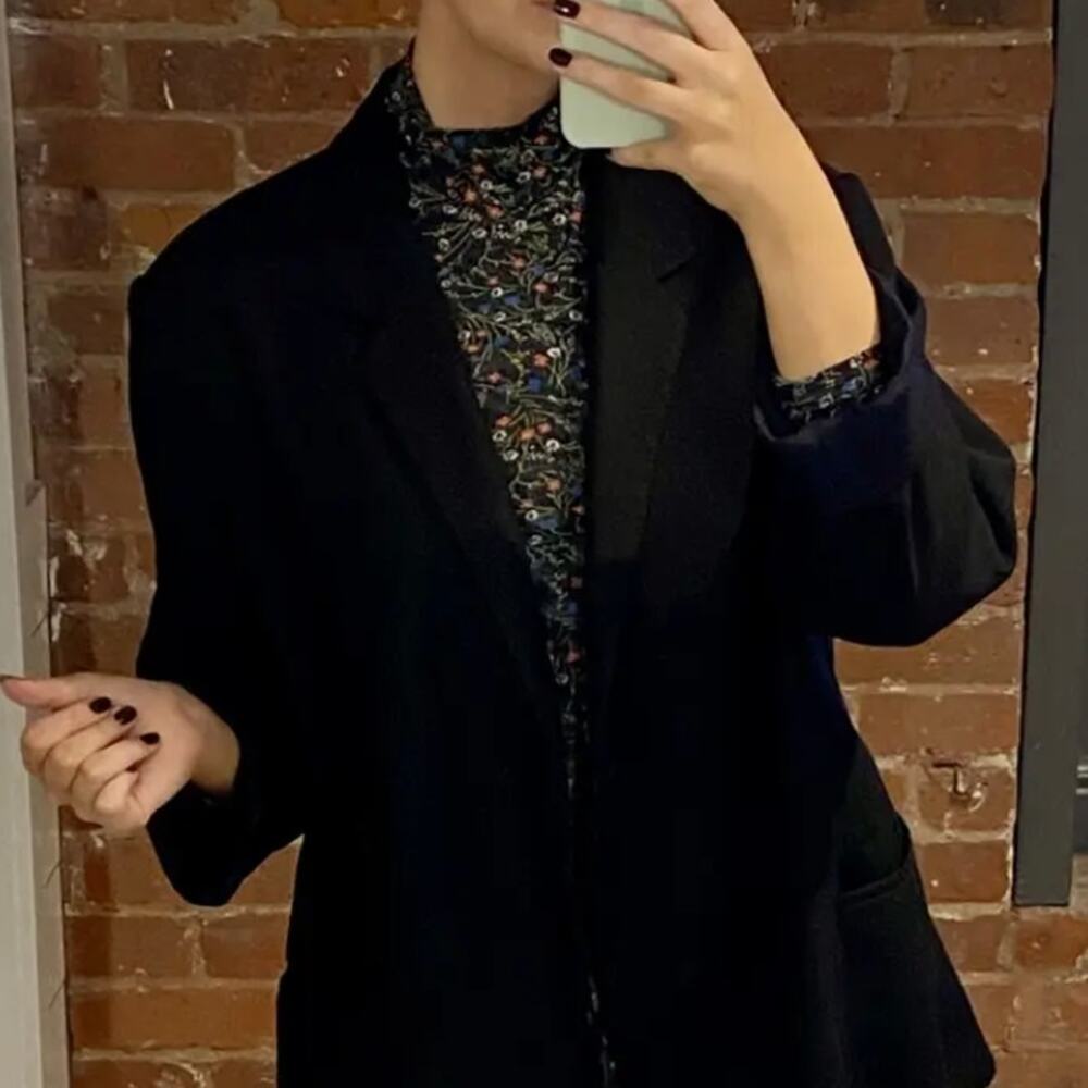 Rosetta Getty Mesh Floral Midi Dress SIZE 6 Black Long Sleeve Work Designer $440 - Picture 6 of 11